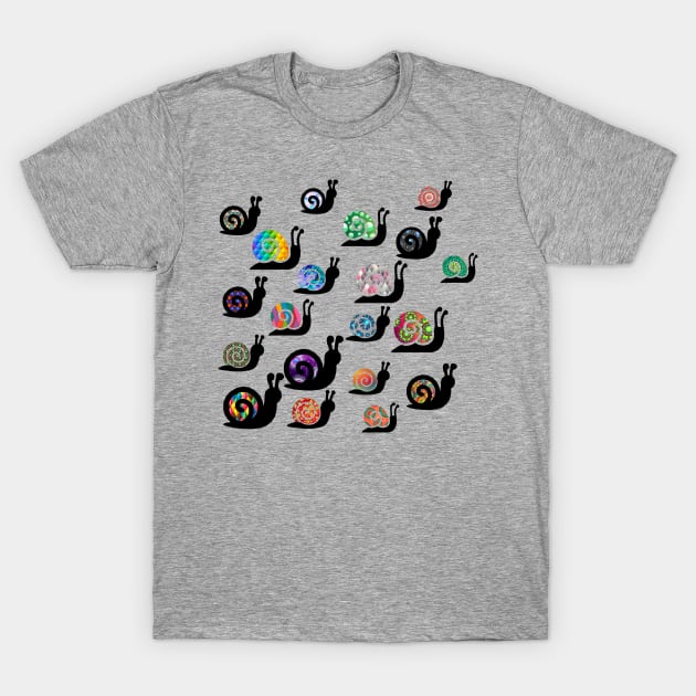 Colourful Snails T-Shirt by Wild Geometric